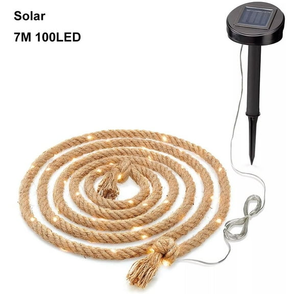 ZOUBAOQ LED Fairy Lights Rope, Solar Powered Rope String Lights, LEDs Fairy Lights Summer Decoration Sea Christmas for Decoration Outdoor Garden Patio Balcony