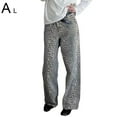 thumbnail image 1 of ZOUBAOQ Leopard Print Jeans for Women,Baggy Wide Leg Vintage Casual Jeans,S-3XL Leopard Print Baggy Jeans,Y2K Light Cheetah Print Pants,Oversized Pants Leopard Print Straight Leg Jeans, 1 of 9
