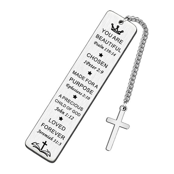 ZOUBAOQ Lettering Metal Bookmark with Leaf Pendant Page Student Stationery Gifts Book Teachers A3U6 Mark Souvenir Day Reading