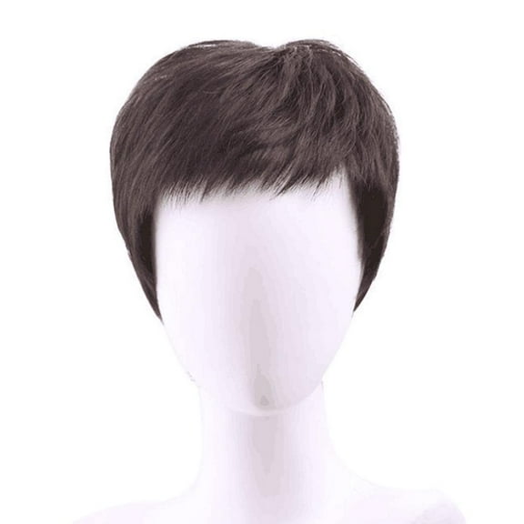 ZOUBAOQ Mens Realistic Natural Looking Breathable Short Hair Wig Soft Human Hair Flat Top for Young & Elderly Men Undetectable Thin Skin Base Lightweight Comfort