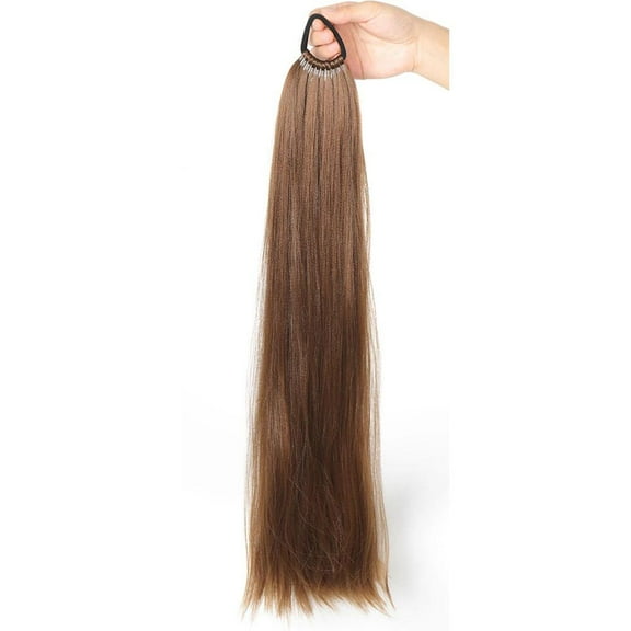 ZOUBAOQ Ponytail Long Straight Hair Rubber Band Wrapped Hair Wig Ponytail Long