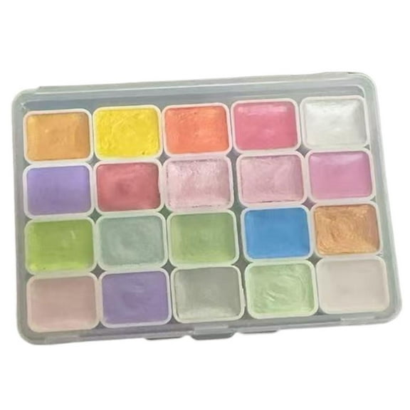 ZOUBAOQ Shifting Watercolor Painting Set, 20 Colors Watercolor Painting Set, Shimmer Metal Colourful Paints Set, Metall Watercolor Paint Set for Wall Paper Canvas and Wood Painting