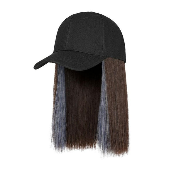 ZOUBAOQ Sun Hat Synthetic Wig Baseball Hair Extension Hat Hair Wig Straight Lot P5