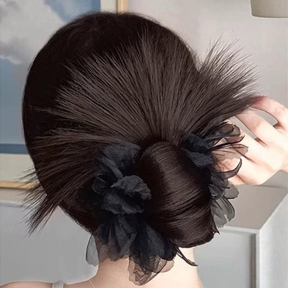 ZOUBAOQ Synthetic Hair Bun Lifelike Wig Gripping Clip Elastic Women False Hair Piec