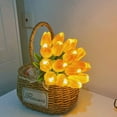 thumbnail image 1 of ZOUBAOQ Tulips Artificial Flowers LED Night Light Bouquet Light U2 Decoration D4J6, 1 of 9