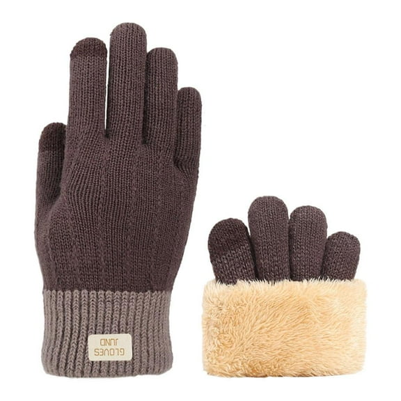 ZOUBAOQ Winter Warm Knitted Gloves Cycling Skiing Touchscreen Wool Knitted Gloves