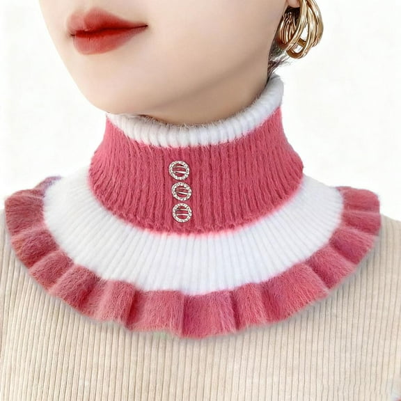 ZOUBAOQ Womens Turtleneck Knitted False Collar, Winter Detachable Neck Warmer Wrap Scarf Collar for Women