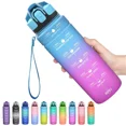 thumbnail image 1 of ZOUNICH BPA Free Water Bottle with Time Marker Leakproof Water Bottles for Kids 17oz, Blue Purple, 1 of 6