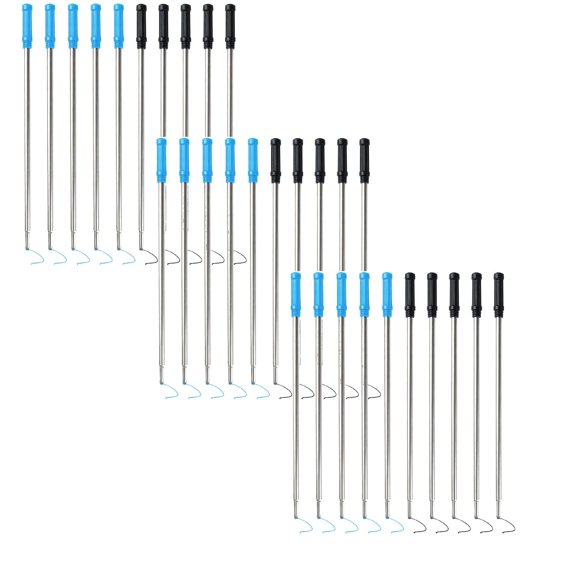 ZOURIH 0.7 mm Ballpoint Ink Twist Pen Refills,30 Pcs Medium Point Metal Smooth Writing Replaceable Ink Refill,Stationery Compatible for Cross Ballpoint Replacement,Y-Black+Blue