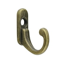 ZOURIH 1 PC Antique Brass Wall Mounted Single Prong Hooks - Wall Hook - Hat Hangers Robe Hooks for Scarf, Bag, Towel, etc.