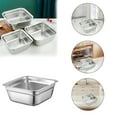 thumbnail image 1 of ZOURIH 1 PC Stainless Steel Washing Up Bowl, Multi-Purpose Dish Tub for Sink, Large Square Container for Kitchen, Vegetable Washing Basin, Sturdy Dishpan for Home, 1 of 7