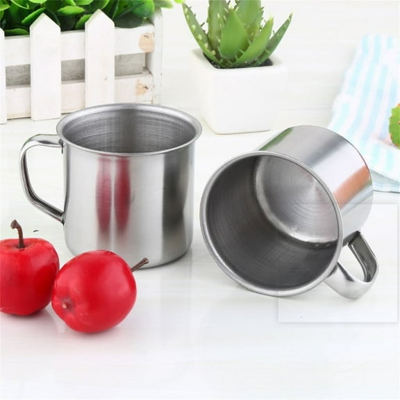 ZOURIH 1 PCS Stainless Steel Coffee Cup Stainless Steel Espresso Cups Small Camping Mugs Small Metal Cups Durable Tea Mug Cups for Camping