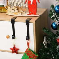 ZOURIH 1 Pack Christmas Stockings Holder Hanger, Metal Hooks for Hanging Christmas Stockings,Stocking Holders for Mantle for Christmas Decorations,Black