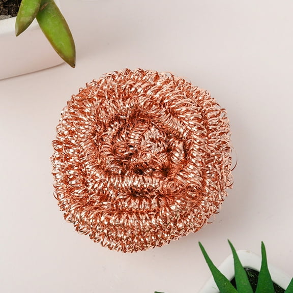 ZOURIH 1 Pack Heavy-Duty Copper Scrubbers | Premium Scrub Sponges for Cast Iron, Stainless Steel, Oven Racks, Grills, Pots
