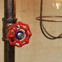 ZOURIH 1 Pack Outside Faucet Handles Replacement Faucet Round Wheel Handle Square Stem Hole Hose Bib Handle Cast Iron Water Spigot Handle 9/32inch x 9/32inch (7mm x 7mm),Red