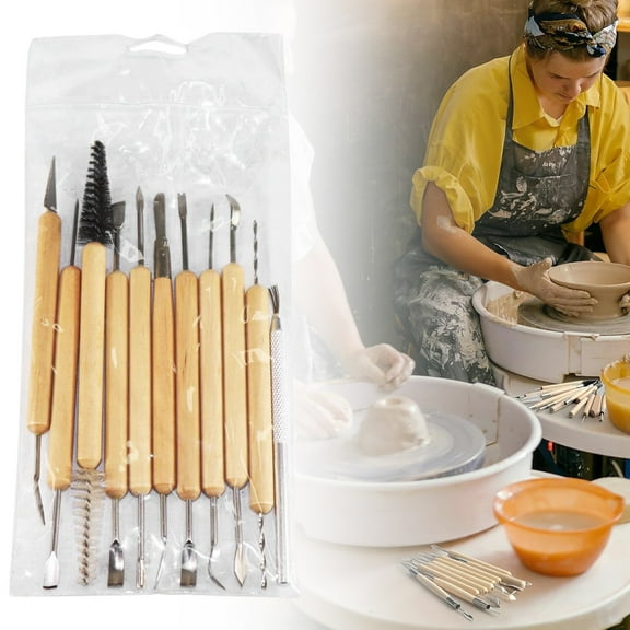 ZOURIH 1 Pack Sculpting Tool Kit for Halloween Pumpkin Carving - 11 PCS Beginner Pottery Tool Set for Clay, Wood Carving, Ceramic Arts & Crafts, Molding, Modeling, Shaping
