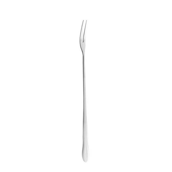 ZOURIH 1 Pack Stainless Steel Forks, Fork 2 Prong Tasting Appetizer Forks Portable Cocktail Salad Fruit Forks for Party Travel, 8 Inches