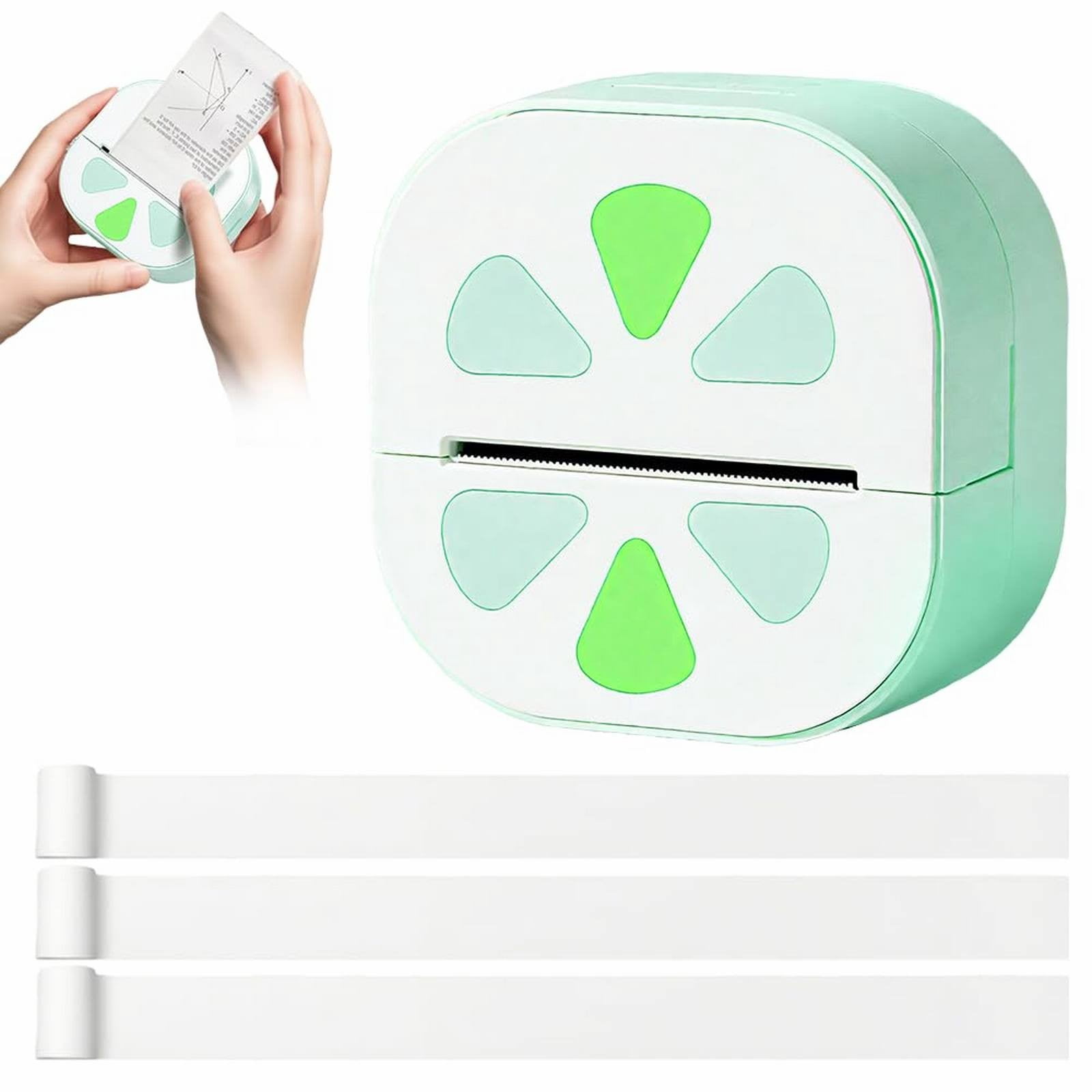 ZOURIH 1 Pack Sticker Printer, Mini Printer, Bluetooth Portable Sticker Maker, Print Pod Inkless Thermal Printers for Phone Notes, Journal, DIY