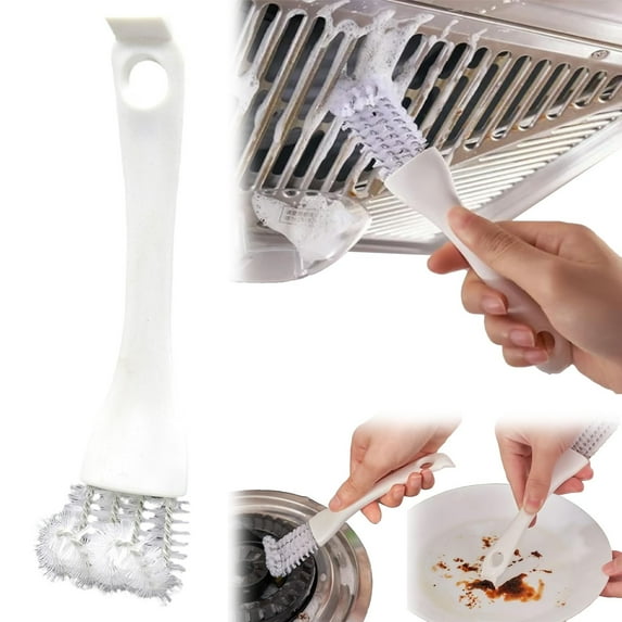 ZOURIH 1 Pcs Long Handle Shovel Cleaner, Kitchen Tool Accessories Supplies, for Better Cleaning of Kitchen Grill Bird Cages Multi Functional Cleaning Brush