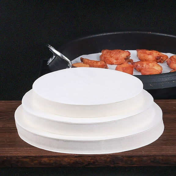 ZOURIH 100 Sheets Round Blotting Paper - Non-stick Oil Absorbing Kitchen Blotting Paper for Cakes, Soups & Fried Foods