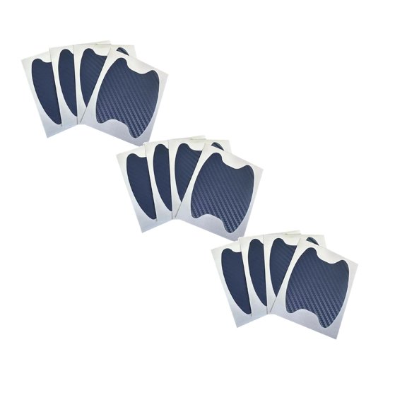 ZOURIH 12 PCS Car Door Handle Sticker, Carbon Fiber Anti-Scratches Car Door Cup Protector, Non-Marking Auto Door Handle Protective Film for Cars,Blue