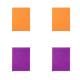 ZOURIH 12"x7.9"Felt Fabric Sheet,Craft Felt Squares, 4 PCS Colored Felt Fabric Sheets for DIY Craft and Sewing Projects,Purple*2+Orange*2