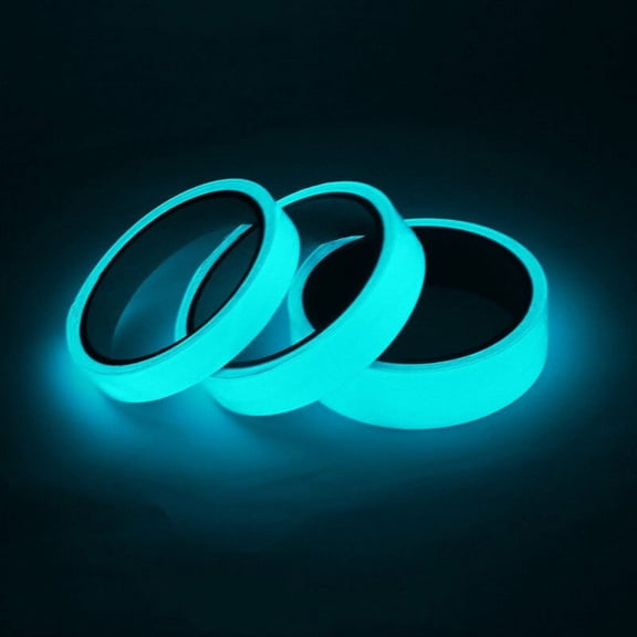 ZOURIH 16ft Glow In The Dark Luminous Tape Adhesive Strip Floor Fluorescent Roll Vinyl，Blue