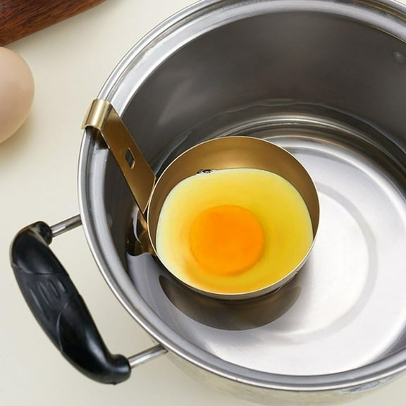 ZOURIH 1pc Hangable Stainless Steel Poached Egg Cups, Poached Egg Cooker for Easy Cooking,poached egg pan for Making Soft Boiled Eggs