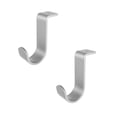 thumbnail image 1 of ZOURIH 2 Pack Heavy Duty Closet Rod Brackets for 1-inch Diameter Rods,Metal Hanging Shelf Rods Support with Screws,Silver Closet Rod Holders for Living Room Kitchen Garden and Bathroom,Silver, 1 of 6