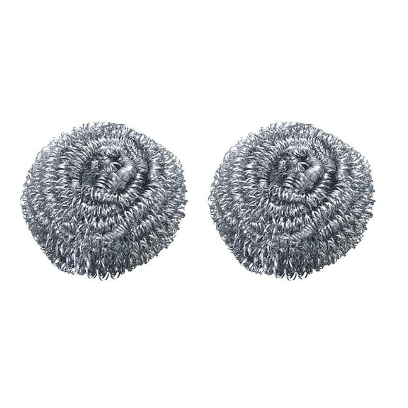ZOURIH 2 Pack Stainless Steel Scrubber, Steel Wool Srubber for Scouring Stubborn Messes from Pots and Pans, Stoves,Broiler Racks,Grills and More