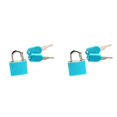 thumbnail image 1 of ZOURIH 2 Pack Suitcase Locks with Keys - Multicolor Metal Luggage Padlocks - Mini Keyed Padlocks for Suitcase, Backpack, Boxes, Travel Bags, Locker,Light Blue, 1 of 3