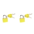 thumbnail image 1 of ZOURIH 2 Pack Suitcase Locks with Keys - Multicolor Metal Luggage Padlocks - Mini Keyed Padlocks for Suitcase, Backpack, Boxes, Travel Bags, Locker,Yellow, 1 of 3