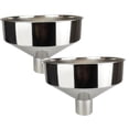 thumbnail image 1 of ZOURIH 2 Pcs Kitchen Funnel,Stainless Steel funnels for Kitchen use Filling Bottles,one-Piece Funnel is Seamless and can be Used to Transfer Oils,Spices,and Powder mixes,and is Easy to Clean,Silver, 1 of 8