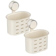 thumbnail image 1 of ZOURIH 2 Pcs Suction toothbrush Holder,Powerful toothpaste toothbrush Suction Cup,Self-draining Shower Razor Holder,Shower toothbrush Holder for Wall,Kitchen Tableware Holder,Beige, 1 of 4