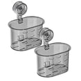 thumbnail image 1 of ZOURIH 2 Pcs Suction toothbrush Holder,Powerful toothpaste toothbrush Suction Cup,Self-draining Shower Razor Holder,Shower toothbrush Holder for Wall,Kitchen Tableware Holder,Black, 1 of 5