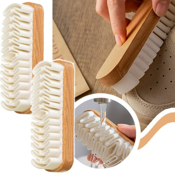 ZOURIH 2 Pcs Suede Brush for Shoes Nubuck Brush Suede Eraser Suede Shoe Brush Suede Shoe Cleaner,Brown