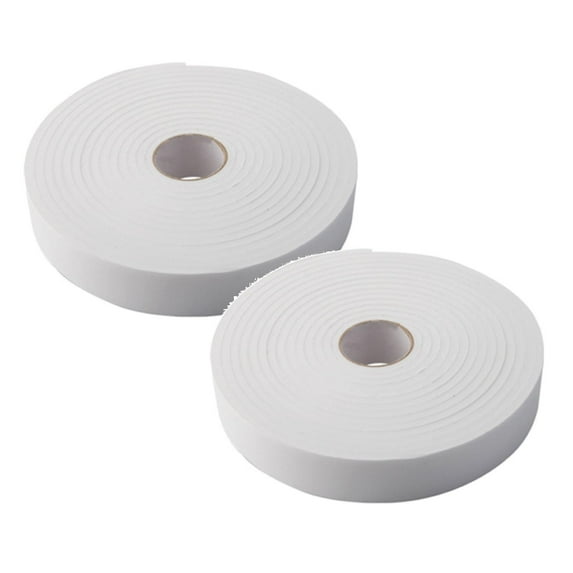 ZOURIH 2 Pcs Weather Stripping Seal Strip for Door/Window, 196 inch Wedge-Shape Foam Seal Strip, Soundproofing, Insulation Tape Strip, Noise Cancelling Inserts, Door Gap Filler Light Blocker,White