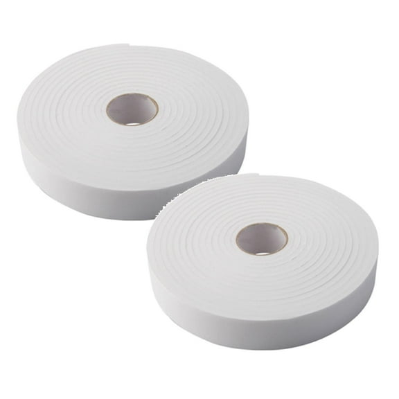 ZOURIH 2 Pcs Weather Stripping Seal Strip for Door/Window, 196 inch Wedge-Shape Foam Seal Strip, Soundproofing, Insulation Tape Strip, Noise Cancelling Inserts, Door Gap Filler Light Blocker,White