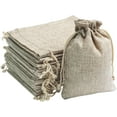 thumbnail image 1 of ZOURIH 20 PCS Burlap Bags with Drawstring,3.5x4.7 Inch Drawstring Gift Bag Jewelry Pouches for Wedding Party Favors, DIY Craft Christmas Presents,Beige, 1 of 8