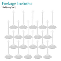 ZOURIH 20 Pcs Adjustable Doll Stands - Transparent & Lightweight Display Rack for Dolls, Action Figures & Monsters