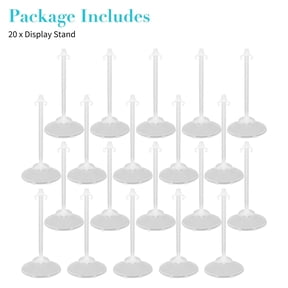 ZOURIH 20 Pcs Adjustable Doll Stands - Transparent & Lightweight Display Rack for Dolls, Action Figures & Monsters