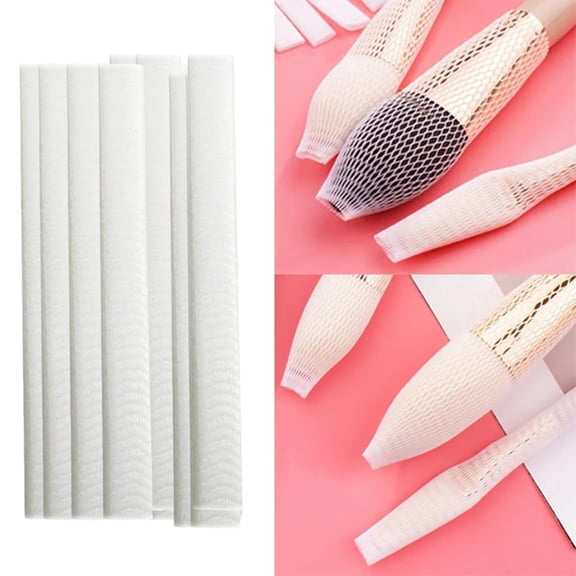 ZOURIH 20 Pcs Makeup Brush Cover, Brush Guard Reusable Makeup Brushes Protector Expandable Brushes Nets Mesh Cover Set for Travel, Women and Girls Storing Make-Up,White