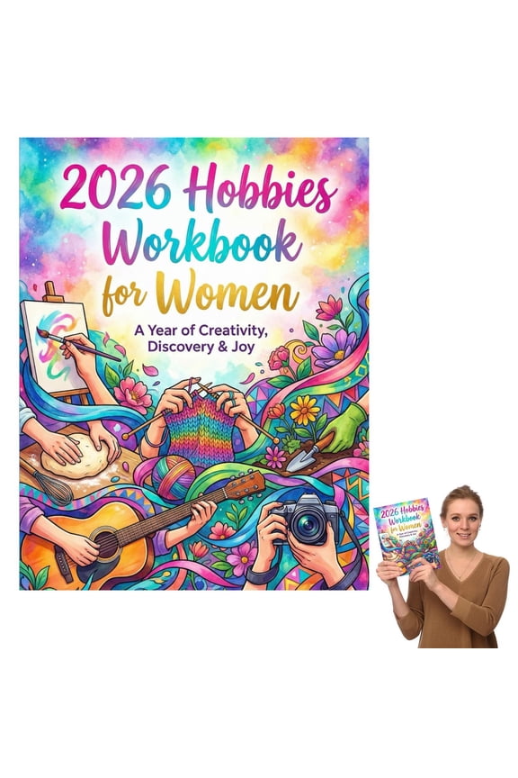2026 Women's Hobby Planner Workbook - Set Intentions, Track Progress & Develop New Skills,Multicolor