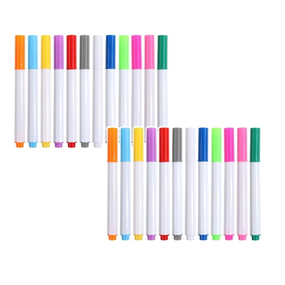 ZOURIH 24 Pcs Liquid Chalk Markers - 12 Vibrant Colors - Chalkboard Markers for Blackboard Glass Window Car Dry Erase Board Acrylic Calendar Board Whiteboard- Wet Erase,Multicolor