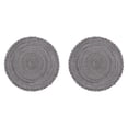 thumbnail image 1 of ZOURIH 2PCS Bohemia Round Cotton Coasters for Drinks Round Braided Woven Coasters 7.09" Washable Heat-Resistant Drink Mats Fabric Indoor Outdoor Place Mats,Grey, 1 of 6