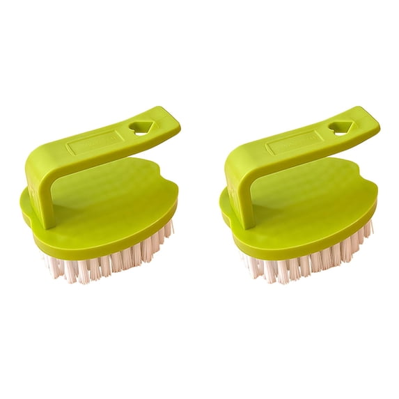 ZOURIH 2PCS Vegetable Scrubber Brush - Fruit and Vegetable Brushes,Vegetable Brush Scrubber for Food,Veggie Wash Brush with Stiff Bristles Vegetable Cleaner Brush for Fruits,Carrots & More,Green