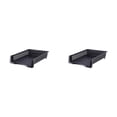thumbnail image 1 of ZOURIH 3 PCS Stackable Office Paper Tray,10"x12.8"x2", Plastic Stackable Letter Tray, Black, 1 of 8