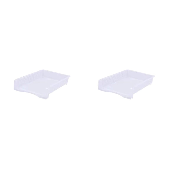 ZOURIH 3 PCS Stackable Office Paper Tray,10"x12.8"x2", Plastic Stackable Letter Tray, Clear