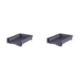 thumbnail image 1 of ZOURIH 3 PCS Stackable Office Paper Tray,10"x12.8"x2", Plastic Stackable Letter Tray, Gray, 1 of 8