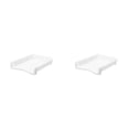 thumbnail image 1 of ZOURIH 3 PCS Stackable Office Paper Tray,10"x12.8"x2", Plastic Stackable Letter Tray, White, 1 of 8